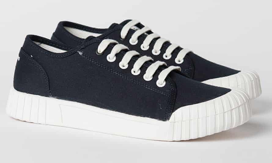 Organic navy canvas ‘Bagger’ shoes, £50.