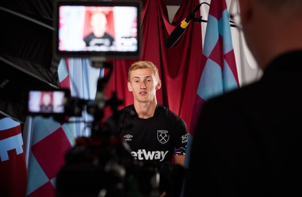 Flynn Downes is interviewed following his signing for the Hammers in July.