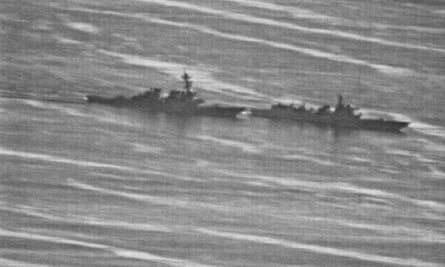 A confrontation between the USS Decatur and a Chinese navy warship in South China Sea on 30 September.