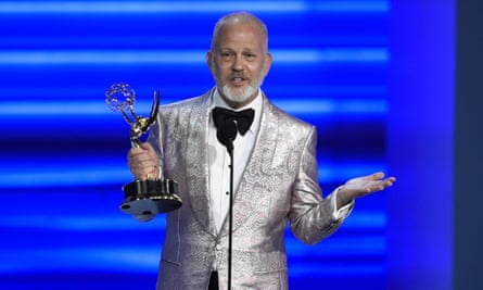 Ryan Murphy receiving an Emmy for The Assassination of Gianni Versace.