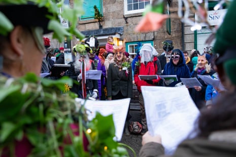 Carol singing on Causeway.