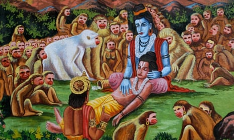 A scene from the Hindu text Ramayana