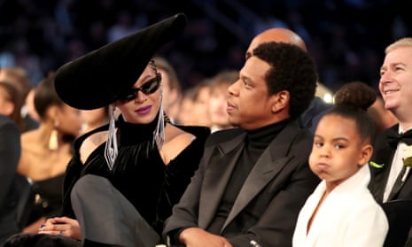 Blue Ivy appears to hush parents Beyoncé and Jay-Z at Grammys – video | Beyoncé | The Guardian