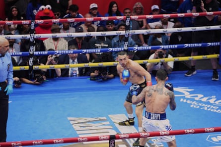 Friday’s fights played out in front of a live audience of about 300 spectators.