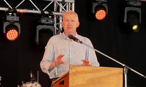 Arts minister Tony Burke reveals a new national cultural policy at the Woodford folk festival.