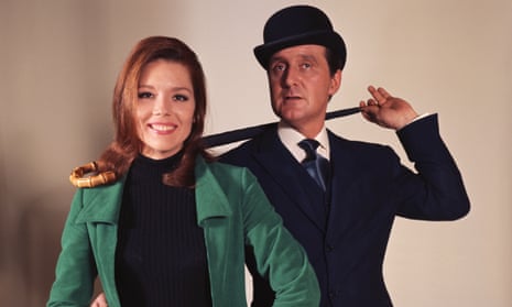Diana Rigg and Patrick Macnee star as Emma Peel and John Steed in The Avengers, 1966