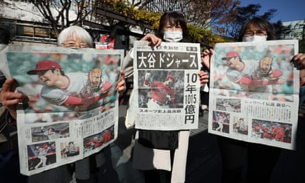 Japanese fans flocked to buy special editions announcing the news of Shohei Ohtani’s record MLS deal