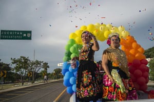 Tehuantepec, Mexico. Members of the Muxe community take part in the Pride march
