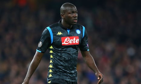 Kalidou Koulibaly played in Napoli’s 2-0 defeat to Arsenal on Thursday.