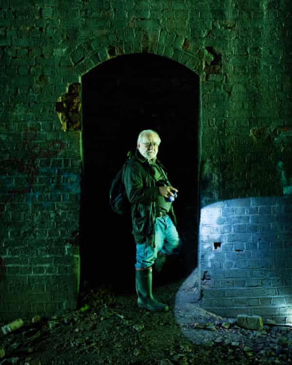 Tony Hutson inside a disused railway tunnel in East Sussex