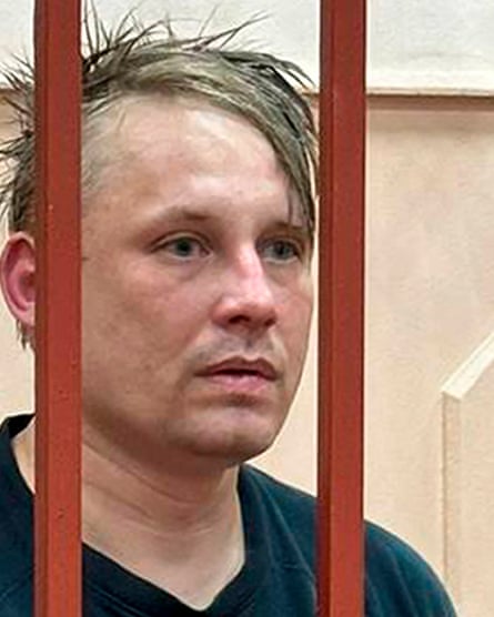 Konstantin Gabov at a court hearing in Moscow on Saturday