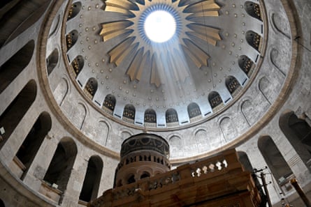 Sun shining through an ornate dome
