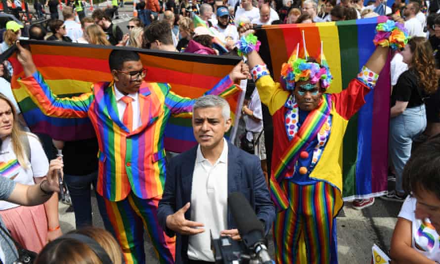 Sadiq Khan at Pride in London.
