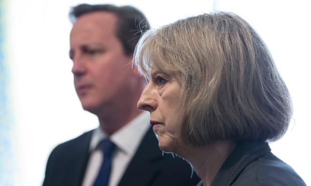 David Cameron and then home secretary Theresa May in 2014.