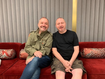 Bob Mortimer and Andy Dawson, hosts of Athletico Mince.