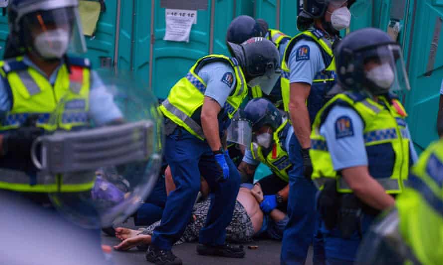 protest outside NZ parliament