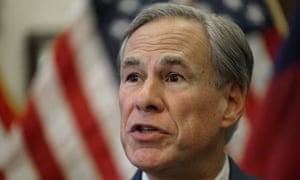 Texas governor Greg Abbott speaking at a news conference