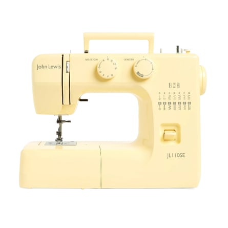 John Lewis JL110 Sewing Machine in yellow.