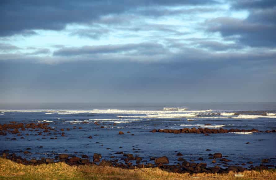 The South Taranaki rocky coastline