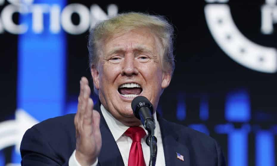 FILE - In this July 24, 2021, photo, former President Donald Trump speaks to supporters at a Turning Point Action gathering in Phoenix. Trump remains the most popular figure with the GOP base as he considers another bid for the White House. He's flexing the power of his endorsement in several high-profile midterm contests. (AP Photo/Ross D. Franklin)