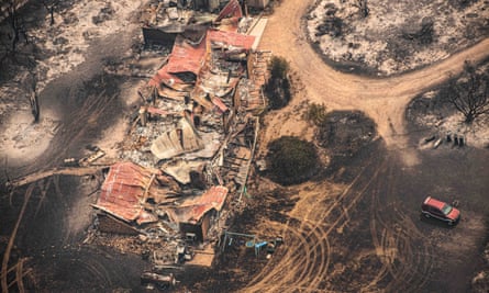 Fire-damaged properties in East Gippsland