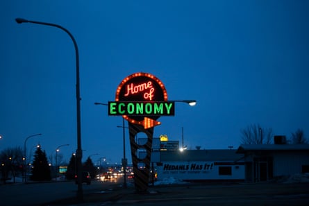 A sign advertises a hardware store in Williston.