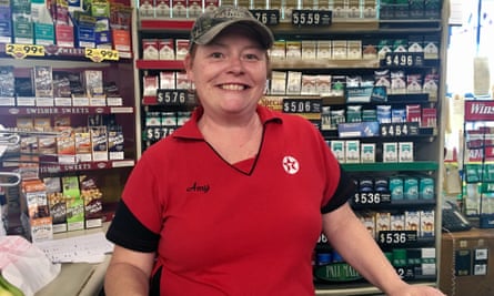 Amy Hardin, who works the register at Green Pond Grocery.