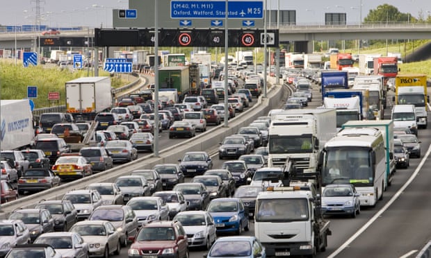 Traffic congestion on the M25