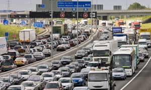 Traffic jam on the M25