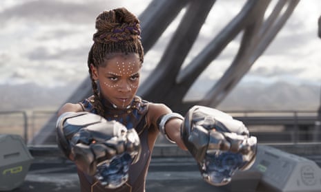 Letitia Wright in a scene from Black Panther. The film is already breaking box office records.