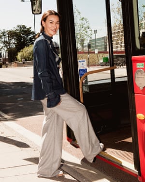 Lauren Cochrane wears wide trousers