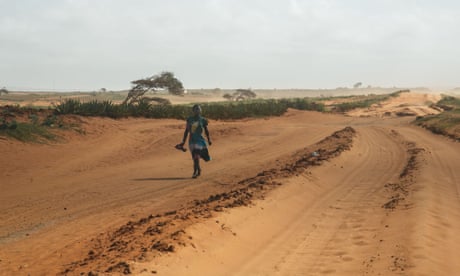 The road between Amboasary Atsimo and Ambovombe, Madagascar. ‘People from this deep south of Madagascar are victims of something that they didn’t do,’ the minister told the Guardian.