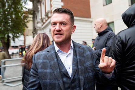 Tommy Robinson outside court in London last year