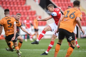 Michael Smith fires home to put Rotherham United back on level terms.