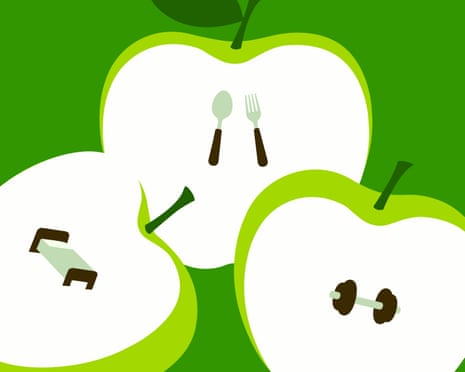 illustration of gorgeous green healthy apples