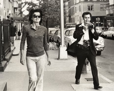 Ron Galella following Jackie Kennedy Onassis on Madison Avenue in New York, 1971. In court, she testified that he made her life ‘intolerable, almost unlivable’. 