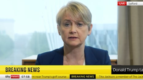Yvette Cooper on Sky News this morning