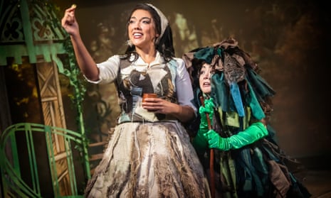 Spectacular transformation … Grace Mouat as Cinderella with Julie Yammanee at Hope Mill theatre, Manchester.