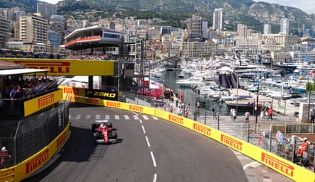 Ferrari driver Charles Leclerc on the circuit during qualifying