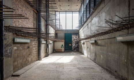 The four-storey concrete shell labelled The Void Space was meant to become a creche, but it was never completed.