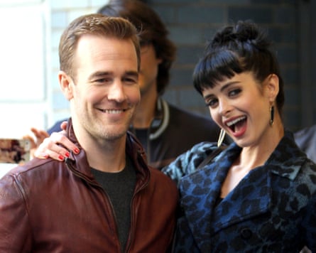 James Van Der Beek and Krysten Ritter filming Don’t Trust the Bitch in Apartment 23