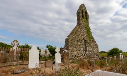 Wall of ancient church on Our Lady’s Island