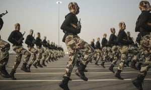 Saudi security forces taking part in a military parade in September 2015