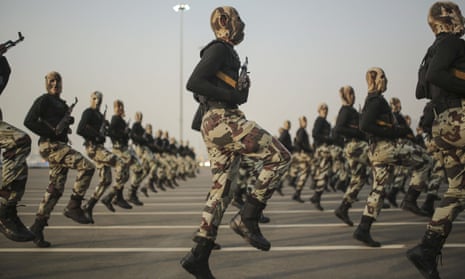 Saudi security forces taking part in a military parade in September 2015