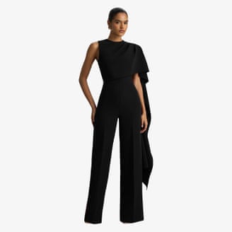 Club L London Sorenia black high-neck jumpsuit.
