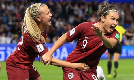 Jodie Taylor celebrates her goal against Argentina which was enough for England’s victory.