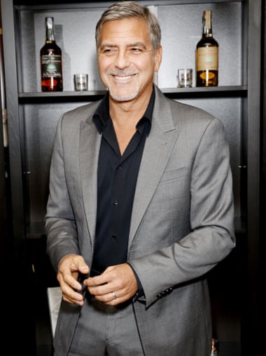 Clooney in 2015 at the launch of Cindy Crawford's book, Metamorphosis, and his book Casamigos Tequila.