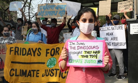 Fridays for Future protesters in New Delhi, India.