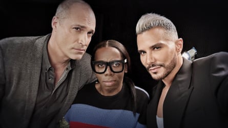 Inside America’s Next Top Model. (From left) Nigel Barker, Miss J and Jay Manuel.