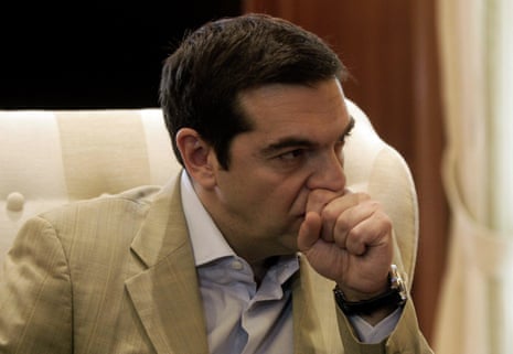 Greek Prime Minister Alexis Tsipras today.